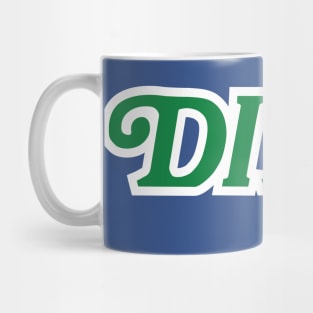 Dirk Mavs Retro Logo Green Mug